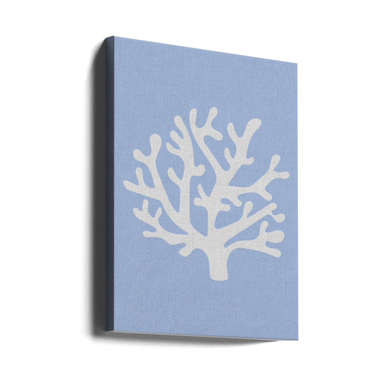 Coral Chambray Blue - Stretched Canvas, Poster or Fine Art Print I Heart Wall Art