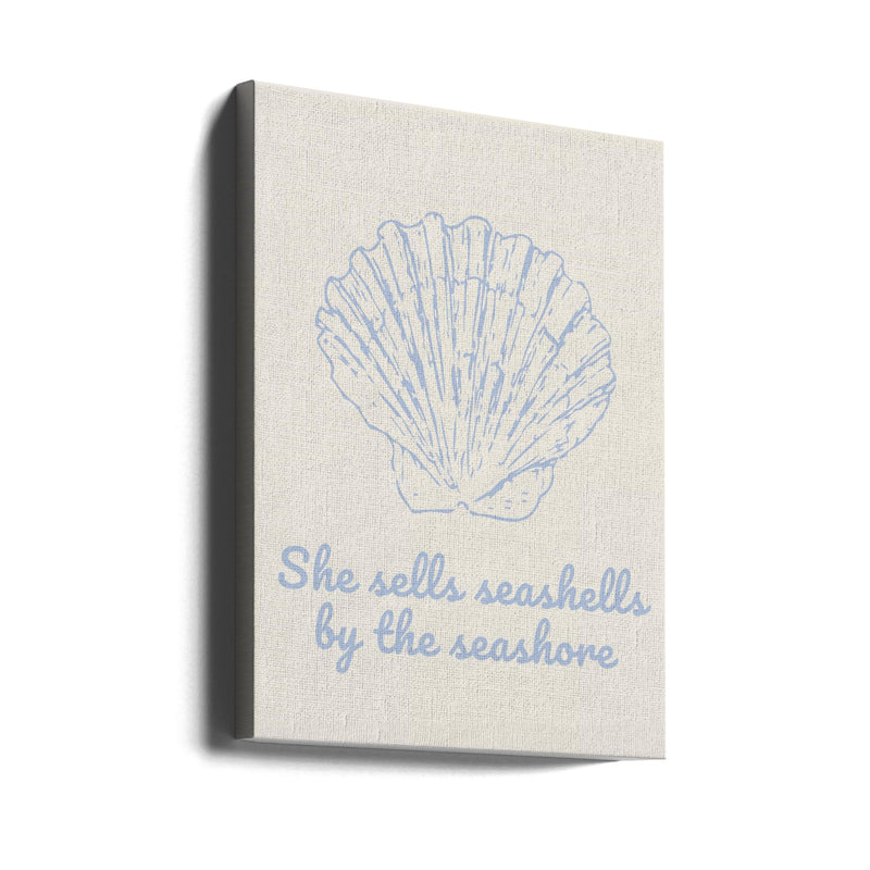 She Sells Seashells - Parchment - Stretched Canvas, Poster or Fine Art Print I Heart Wall Art