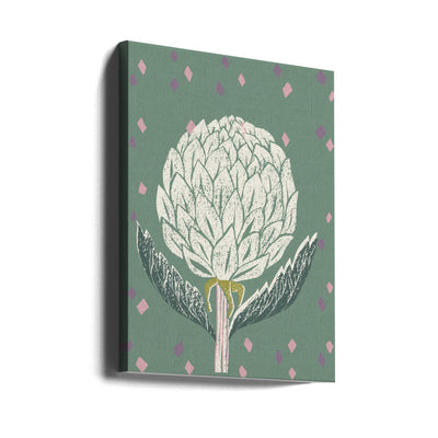 Artichoke sage green - Stretched Canvas, Poster or Fine Art Print I Heart Wall Art