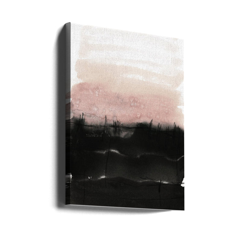 Faded Pink Over Black - Stretched Canvas, Poster or Fine Art Print I Heart Wall Art