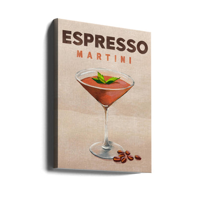 Espresso Martini Cocktail Bar Decor - Stretched Canvas, Poster or Fine Art Print I Heart Wall Art