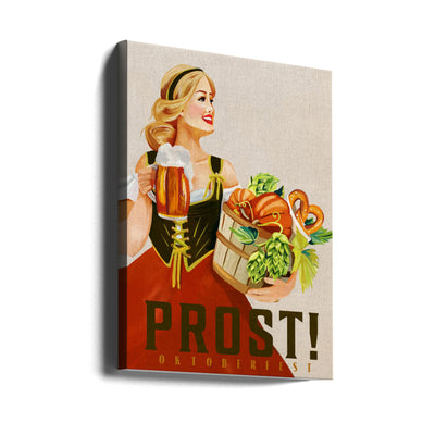 Prost Oktoberfest - Stretched Canvas, Poster or Fine Art Print I Heart Wall Art