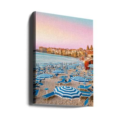 Cefalu Beach - Stretched Canvas, Poster or Fine Art Print I Heart Wall Art