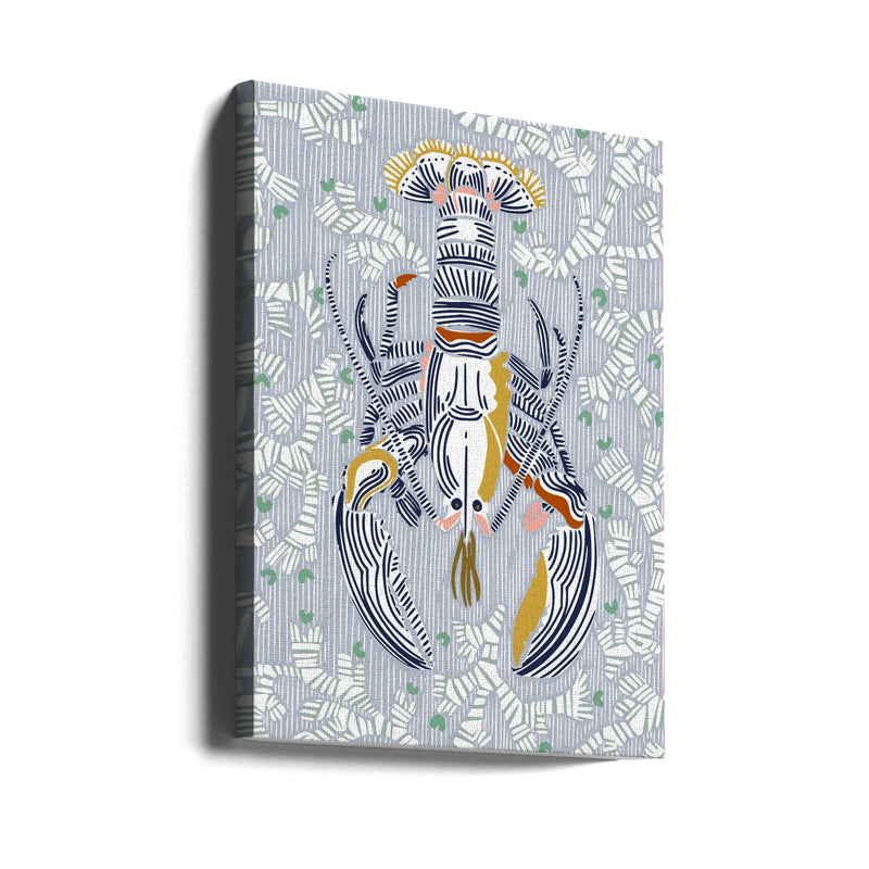 Crustacean Core grey - Stretched Canvas, Poster or Fine Art Print I Heart Wall Art