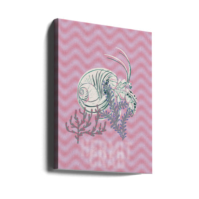 Sea life hermit crab Neptune&#039;s joy - Stretched Canvas, Poster or Fine Art Print I Heart Wall Art