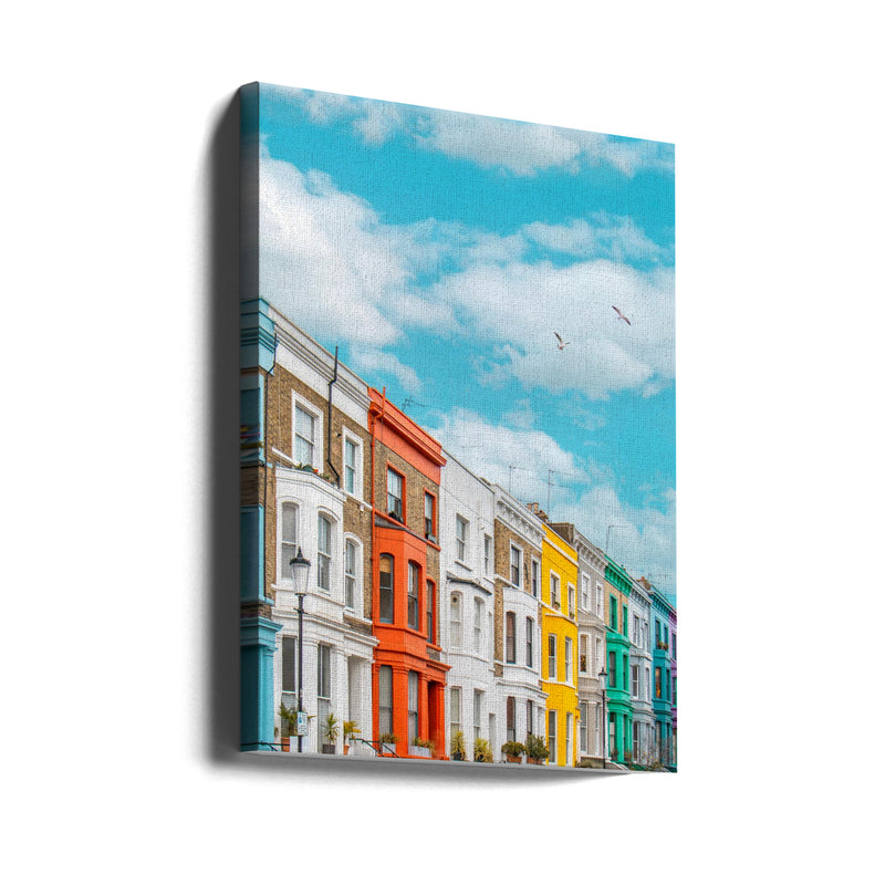 Rainbow Row - Stretched Canvas, Poster or Fine Art Print I Heart Wall Art