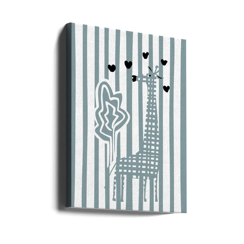 Cool giraffe - Stretched Canvas, Poster or Fine Art Print I Heart Wall Art