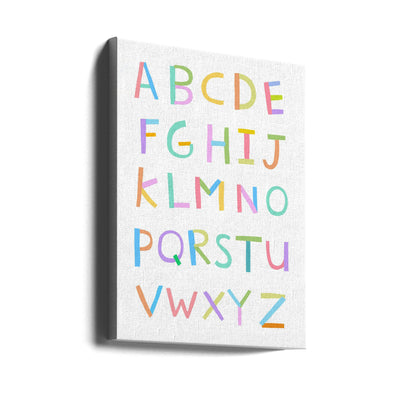 Hand Drawn Alphabet by Artist Carla Daly - Stretched Canvas, Poster or Fine Art Print I Heart Wall Art