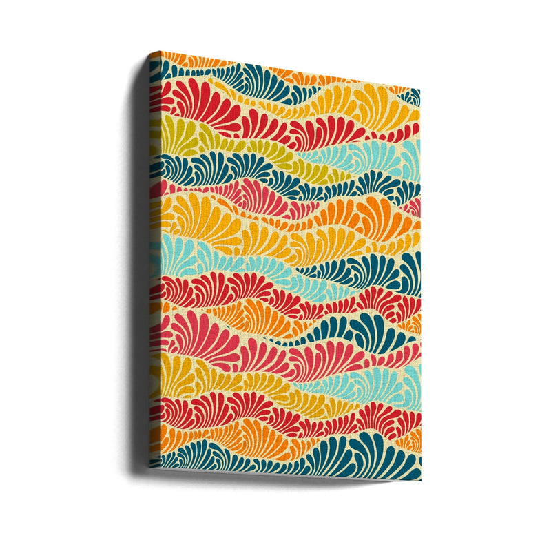 Leafy Mosaic - Stretched Canvas, Poster or Fine Art Print I Heart Wall Art