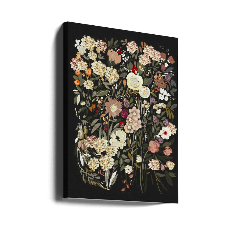 Black Bouquet - Stretched Canvas, Poster or Fine Art Print I Heart Wall Art