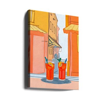 Two Aperols Please! - Stretched Canvas, Poster or Fine Art Print I Heart Wall Art