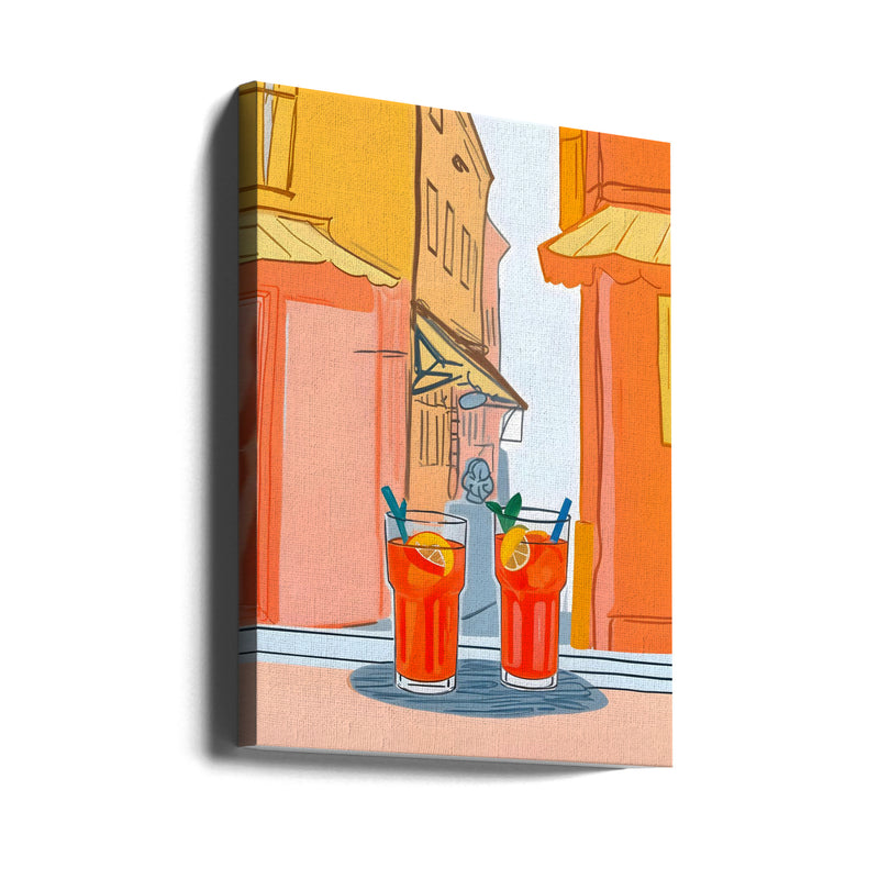 Two Aperols Please! - Stretched Canvas, Poster or Fine Art Print I Heart Wall Art