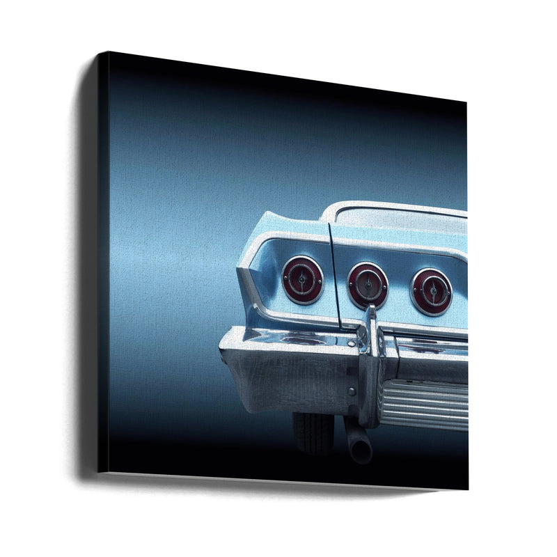 US classic car 1963 impala - Square Stretched Canvas, Poster or Fine Art Print I Heart Wall Art