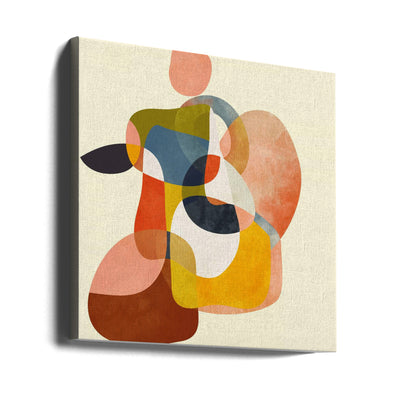 Shapes6 - Square Stretched Canvas, Poster or Fine Art Print I Heart Wall Art