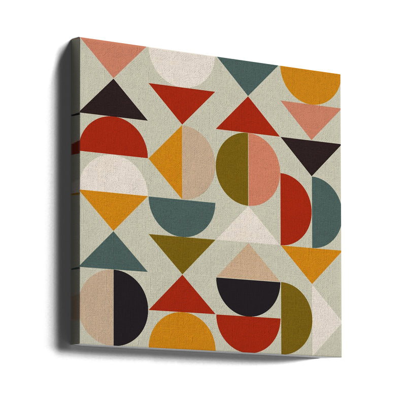 Bauhaus Modern - Square Stretched Canvas, Poster or Fine Art Print I Heart Wall Art