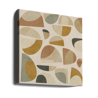 Pattern3 Mid Earth 1 Kopie - Square Stretched Canvas, Poster or Fine Art Print I Heart Wall Art