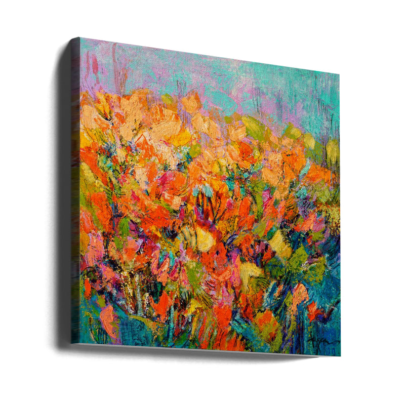 Happiness Sprouting - Square Stretched Canvas, Poster or Fine Art Print I Heart Wall Art