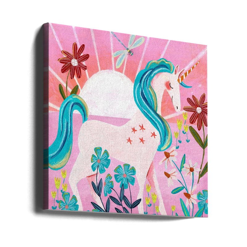 Unicorn - Square Stretched Canvas, Poster or Fine Art Print I Heart Wall Art