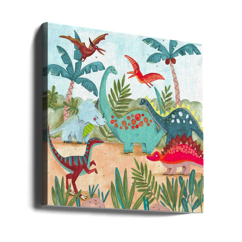 Dinosaurus - Square Stretched Canvas, Poster or Fine Art Print I Heart Wall Art