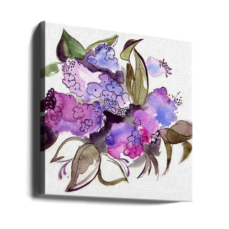 Floral2 - Square Stretched Canvas, Poster or Fine Art Print I Heart Wall Art