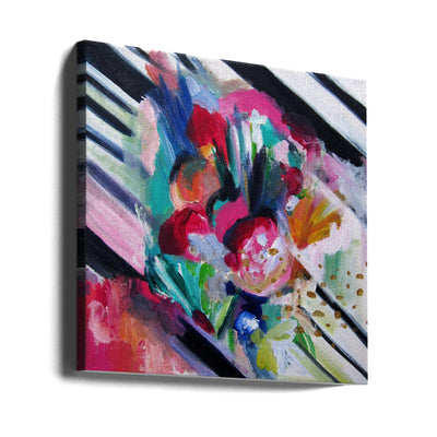 Floralabstractii - Square Stretched Canvas, Poster or Fine Art Print I Heart Wall Art