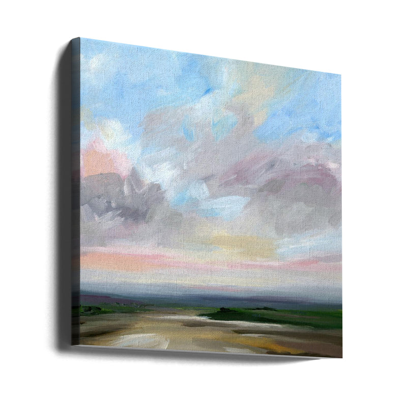 Open Road - Square Stretched Canvas, Poster or Fine Art Print I Heart Wall Art