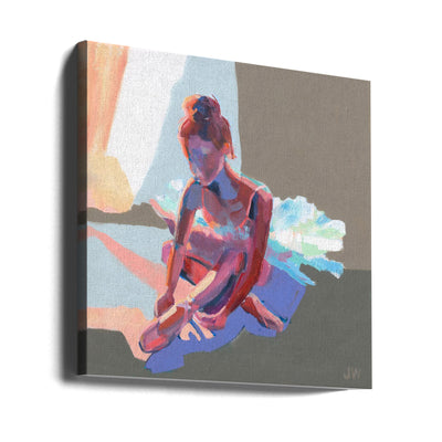 Ballerina Sitting - Square Stretched Canvas, Poster or Fine Art Print I Heart Wall Art