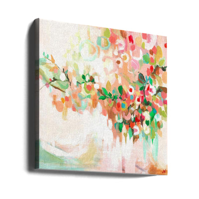 Blotch Floral - Square Stretched Canvas, Poster or Fine Art Print I Heart Wall Art