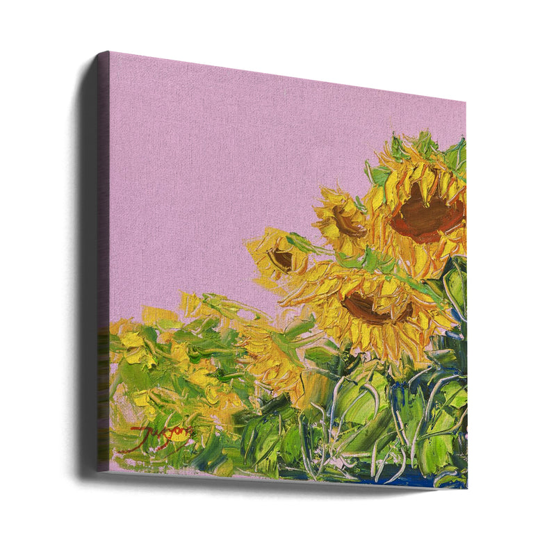 Sunflowers - Square Stretched Canvas, Poster or Fine Art Print I Heart Wall Art