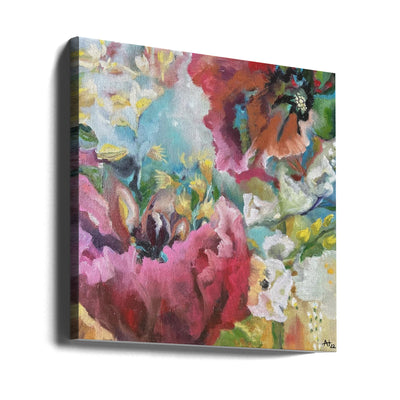 Garden Delight - Square Stretched Canvas, Poster or Fine Art Print I Heart Wall Art