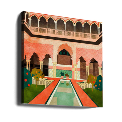 Alhambra Granada Spain - Square Stretched Canvas, Poster or Fine Art Print I Heart Wall Art