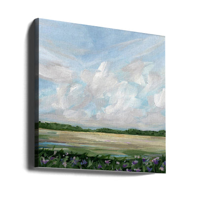 Wind &amp; Wildflowers - Square Stretched Canvas, Poster or Fine Art Print I Heart Wall Art