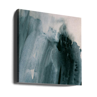 Greyish Brushstrokes - Square Stretched Canvas, Poster or Fine Art Print I Heart Wall Art