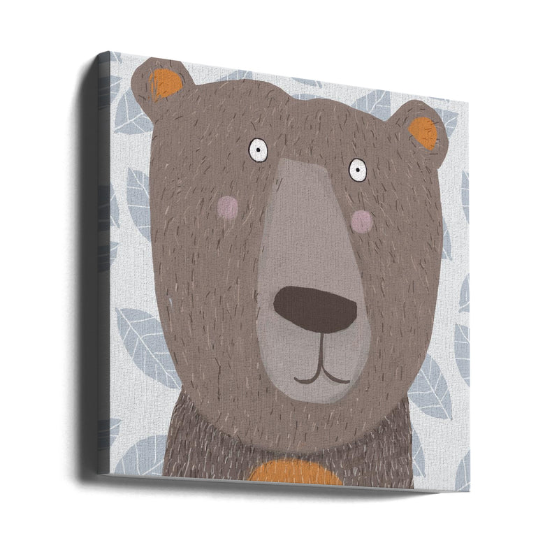 X Bear34 - Square Stretched Canvas, Poster or Fine Art Print I Heart Wall Art