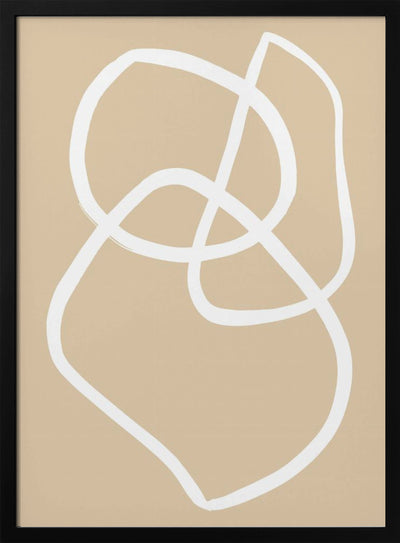 Beige Lines 03 - Stretched Canvas, Poster or Fine Art Print I Heart Wall Art