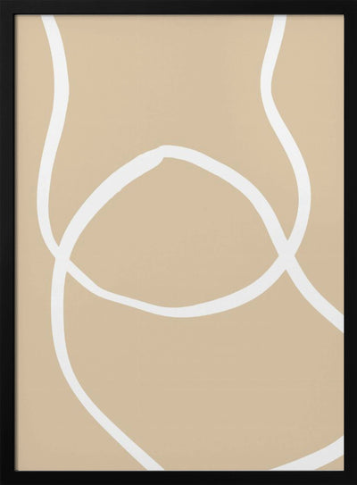 Beige Lines 04 - Stretched Canvas, Poster or Fine Art Print I Heart Wall Art