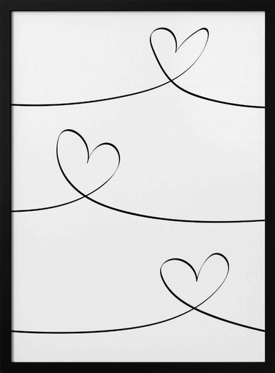 One Line 02 - Stretched Canvas, Poster or Fine Art Print I Heart Wall Art