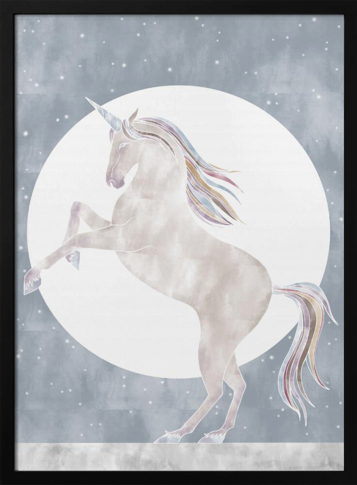 Rising Unicorn - Stretched Canvas, Poster or Fine Art Print I Heart Wall Art