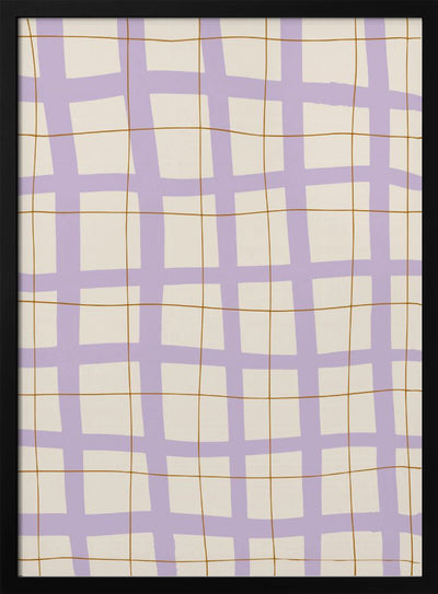 Lilac Grid - Stretched Canvas, Poster or Fine Art Print I Heart Wall Art