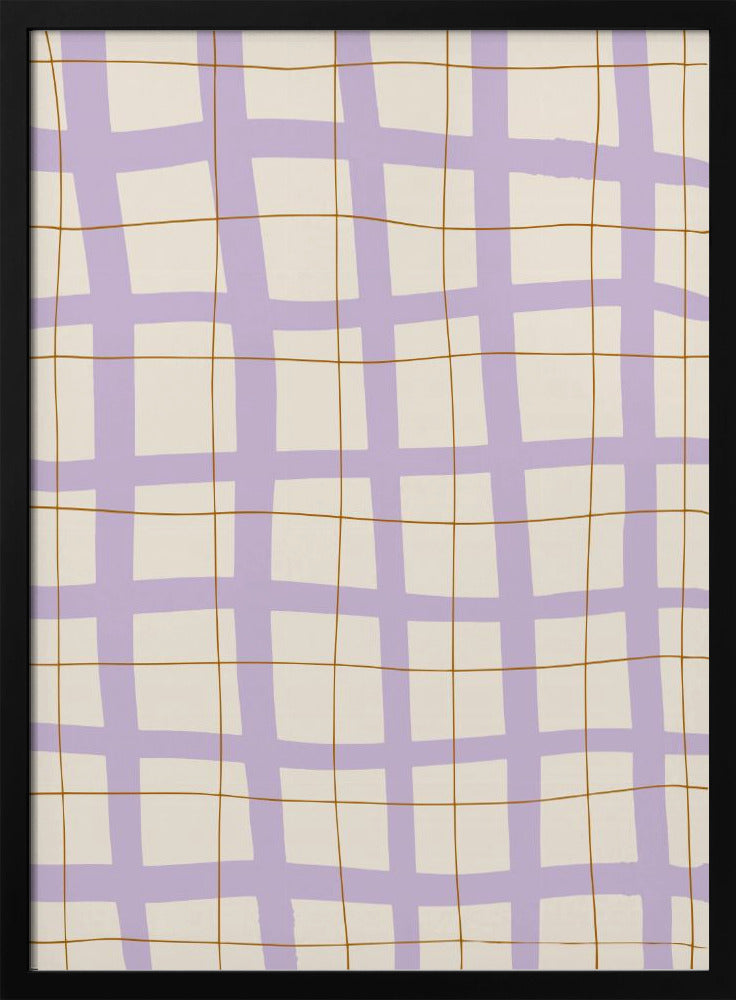 Lilac Grid - Stretched Canvas, Poster or Fine Art Print I Heart Wall Art