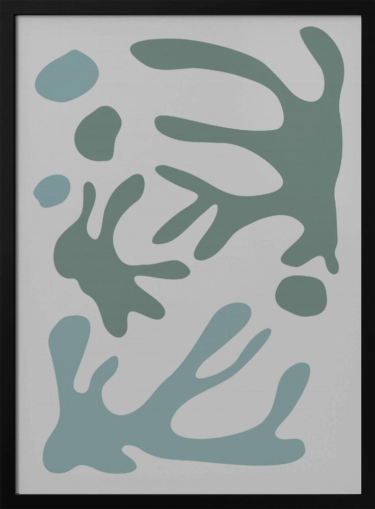 Seaweed Teal No 1 - Stretched Canvas, Poster or Fine Art Print I Heart Wall Art