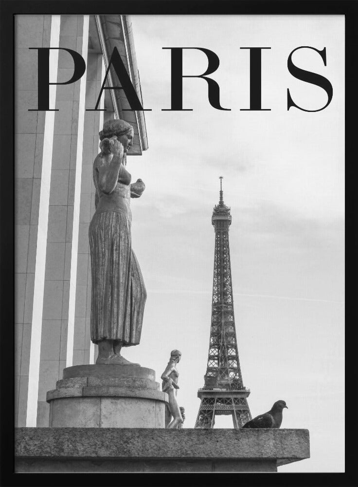 Paris Text 5 - Stretched Canvas, Poster or Fine Art Print I Heart Wall Art