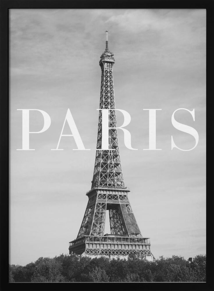 Paris Text 2 - Stretched Canvas, Poster or Fine Art Print I Heart Wall Art