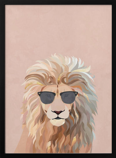 Cool cat lion - Stretched Canvas, Poster or Fine Art Print I Heart Wall Art