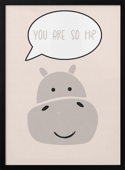 Hippo nursery print - Stretched Canvas, Poster or Fine Art Print I Heart Wall Art