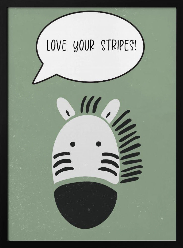 Zebra nursery print - Stretched Canvas, Poster or Fine Art Print I Heart Wall Art