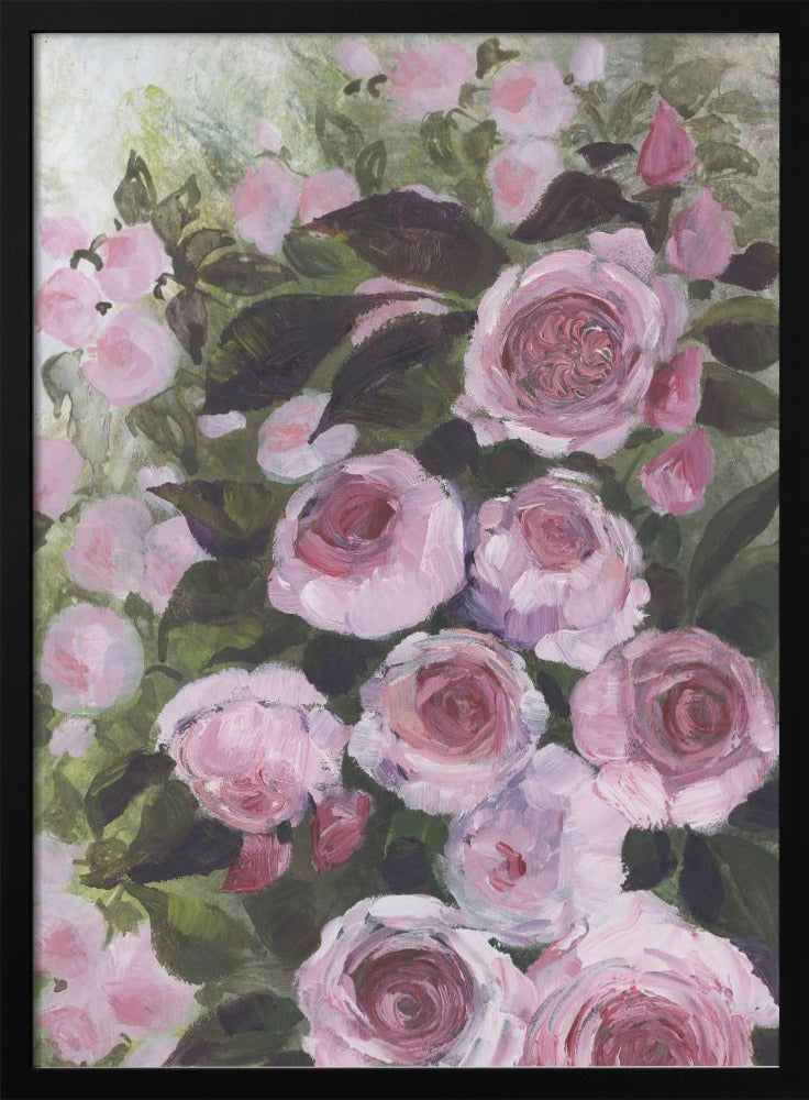 Aurorie painterly roses - Stretched Canvas, Poster or Fine Art Print I Heart Wall Art