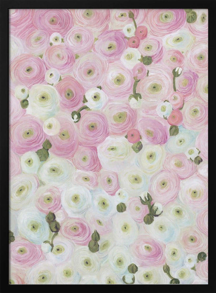 Gabry painterly ranunculus - Stretched Canvas, Poster or Fine Art Print I Heart Wall Art