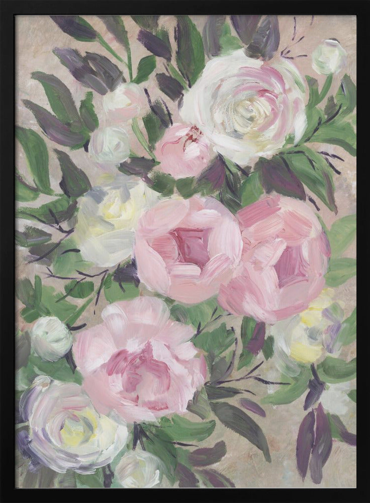 Zoye painterly bouquet - Stretched Canvas, Poster or Fine Art Print I Heart Wall Art