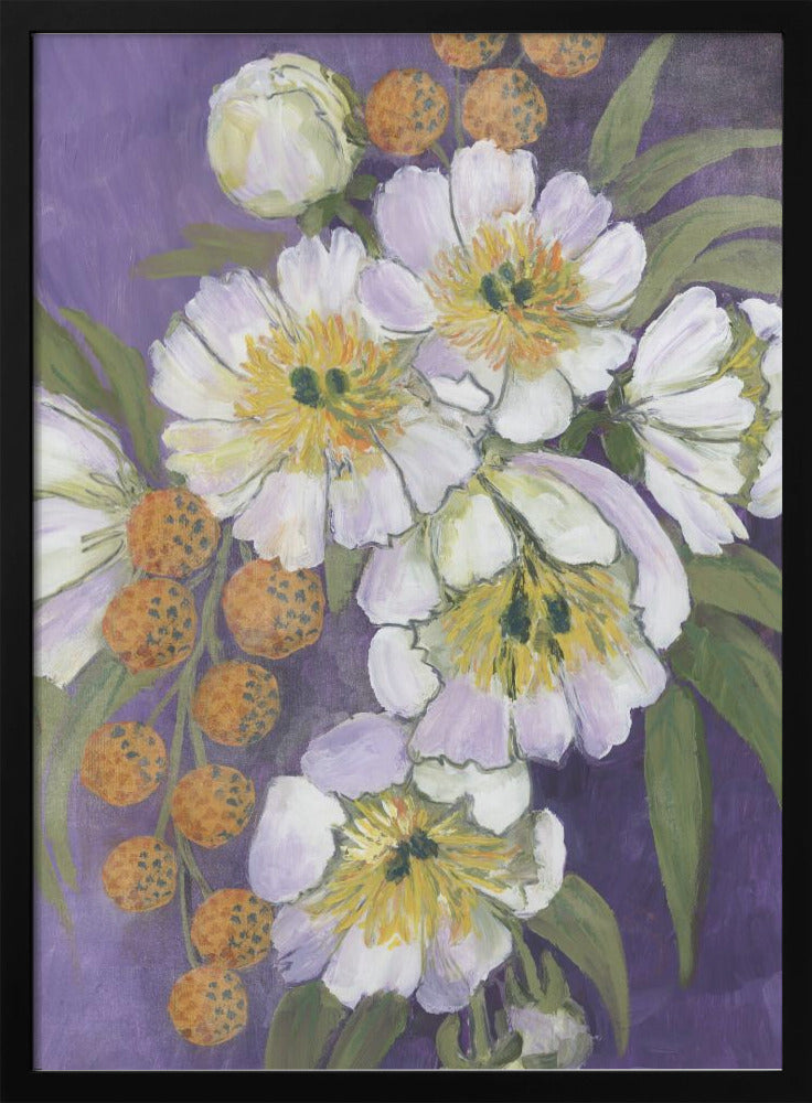 Choi painterly bouquet - Stretched Canvas, Poster or Fine Art Print I Heart Wall Art